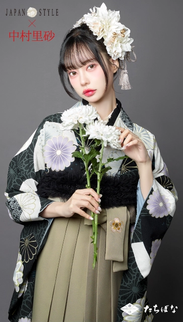 “JAPAN STYLE×中村里砂”の卒業式袴レンタル｜卒業式の袴ご紹介　JN-51