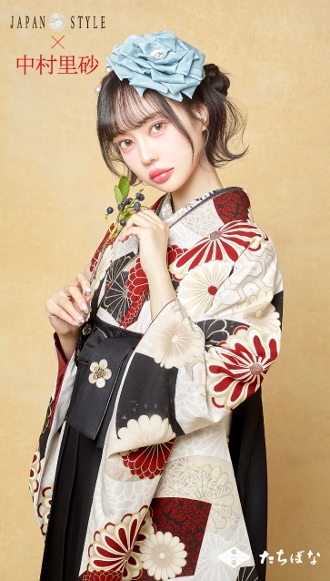 “JAPAN STYLE×中村里砂”の卒業式袴レンタル｜卒業式の袴ご紹介　JN-52