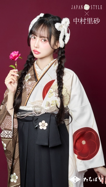 “JAPAN STYLE×中村里砂”の卒業式袴レンタル｜卒業式の袴ご紹介　JN-55