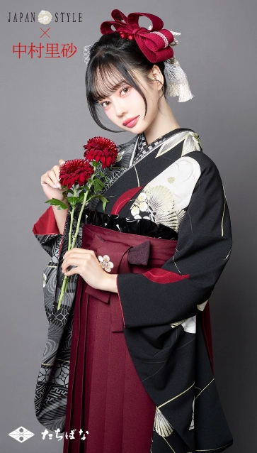 “JAPAN STYLE×中村里砂”の卒業式袴レンタル｜卒業式の袴ご紹介　JN-56