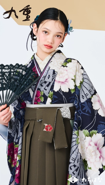 “九重”の卒業式袴レンタル｜卒業式の袴ご紹介　KN-65