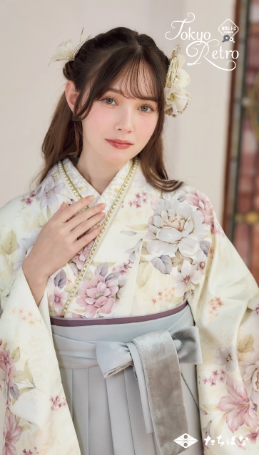 “マーシュ彩 × 東京レトロ”の卒業式袴レンタル｜卒業式の袴ご紹介　MN-403