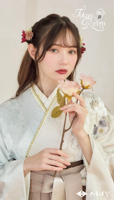 “マーシュ彩 × 東京レトロ”の卒業式袴レンタル｜卒業式の袴ご紹介　MN-405