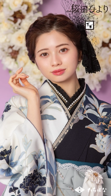 “桜田ひより × 百華”の卒業式袴レンタル｜卒業式の袴ご紹介　J-1