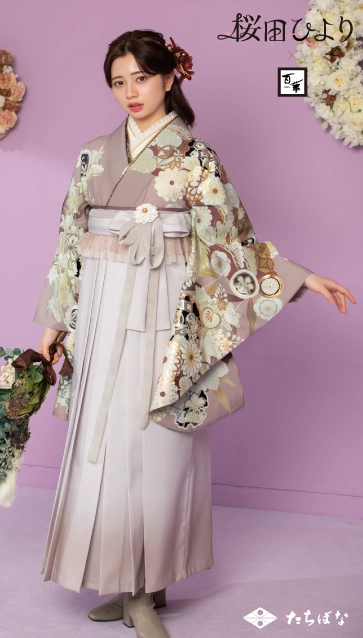 “桜田ひより × 百華”の卒業式袴レンタル｜卒業式の袴ご紹介　K-1