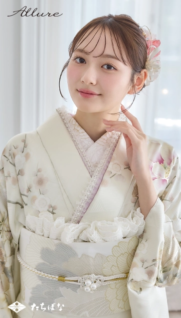 加藤 栞 ×Allure（アリュール）の振袖-白|成人記念の新作振袖ご紹介　AL-309