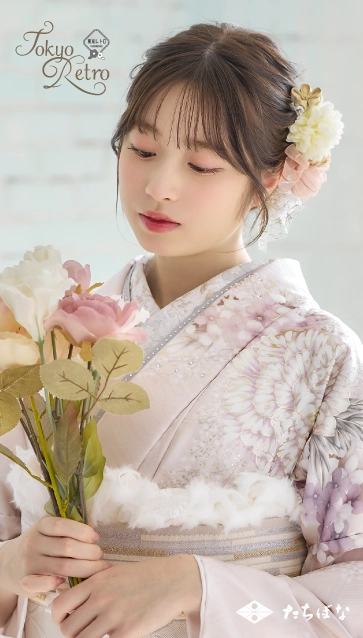 “葛西杏也菜ちゃん”着用の振袖-ピンク｜成人記念の新作振袖ご紹介　TR-714