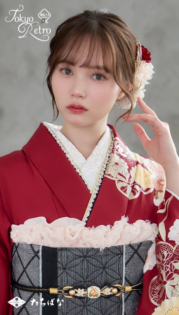 “マーシュ彩ちゃん”着用の振袖-赤｜成人記念の新作振袖ご紹介　TR-715