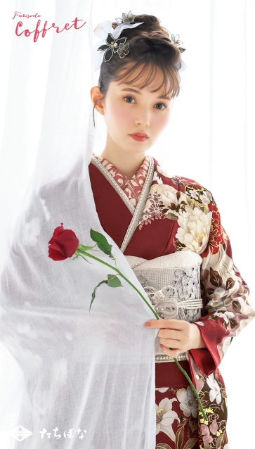 なぎ　振袖3点 マーシュ彩ちゃん”着用の振袖-赤｜成人記念の新作振袖ご紹介 CF-
