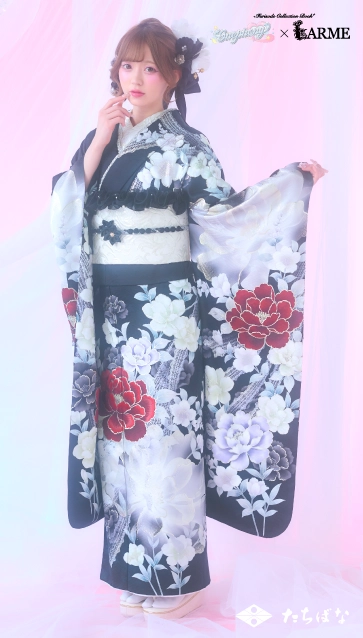Onephony×LARME（ラルム）の振袖-黒|ハタチ記念の新作振袖ご紹介　OL-005