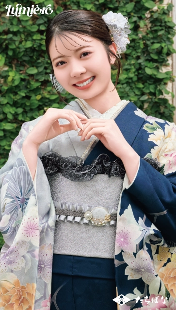 “星乃夢奈×Lumiere”の振袖-紺|成人記念の新作振袖ご紹介 LF-21