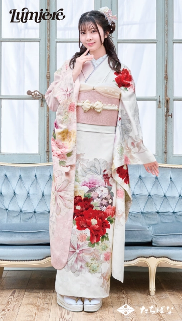 “星乃夢奈×Lumiere”の振袖-白|成人記念の新作振袖ご紹介 LF-22