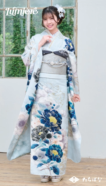 “星乃夢奈×Lumiere”の振袖-水色|成人記念の新作振袖ご紹介 LF-24