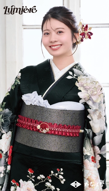 “星乃夢奈×Lumiere”の振袖-黒|成人記念の新作振袖ご紹介 LF-27