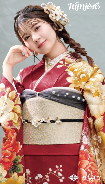 “星乃夢奈×Lumiere”の振袖-赤|成人記念の新作振袖ご紹介 LF-28