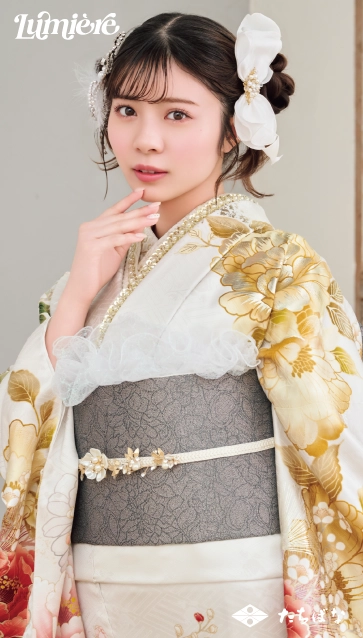 “星乃夢奈×Lumiere”の振袖-ベージュ|成人記念の新作振袖ご紹介 LF-29