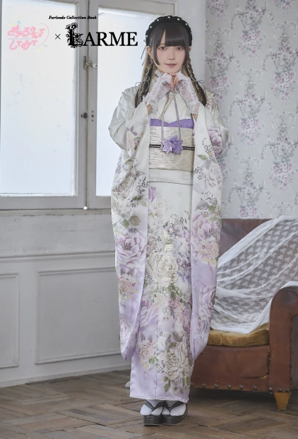 薄紫 振袖 きゅるりんてしてみて×LARME kyu-003のサムネイル　｜【公式】たちばな・シャレニー