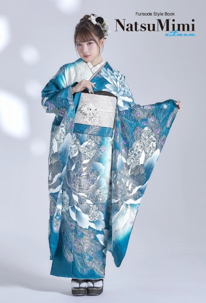 ターコイズブルー 振袖 natsumimi nat-203　新作振袖　｜【公式】たちばな・シャレニー