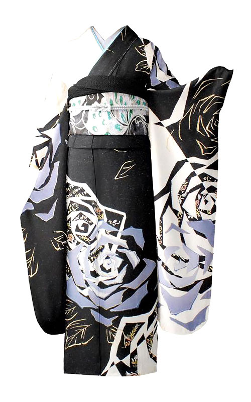 黒＊振袖＊NYLON JAPAN＊振袖撮影会2022＊モデル着用