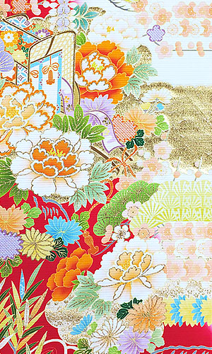 夏の成人式におすすめの青系夏振袖・絽振袖レンタルプラン 柄【たちばな・シャレニー】