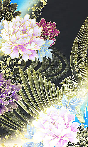 夏の成人式におすすめの青系夏振袖・絽振袖レンタルプラン 柄【たちばな・シャレニー】