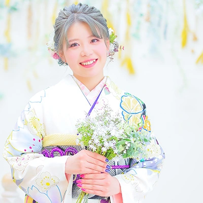 【成人式キャンペーンをご利用の素敵なお客様をご紹介】振袖 白|たちばな公式