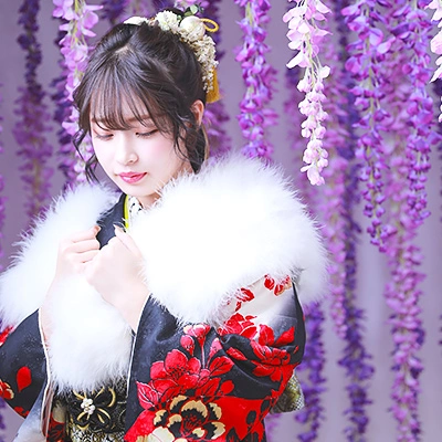 【成人式キャンペーンをご利用の素敵なお客様をご紹介】振袖 黒|たちばな公式