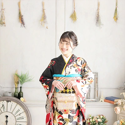 【成人式キャンペーンをご利用の素敵なお客様をご紹介】振袖 黒|たちばな公式